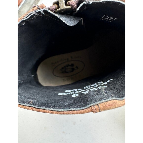 Sterling River Style SRC100 Rustic Genuine Leather Ankle Cowboy Boot Booties 8M - Picture 6 of 8